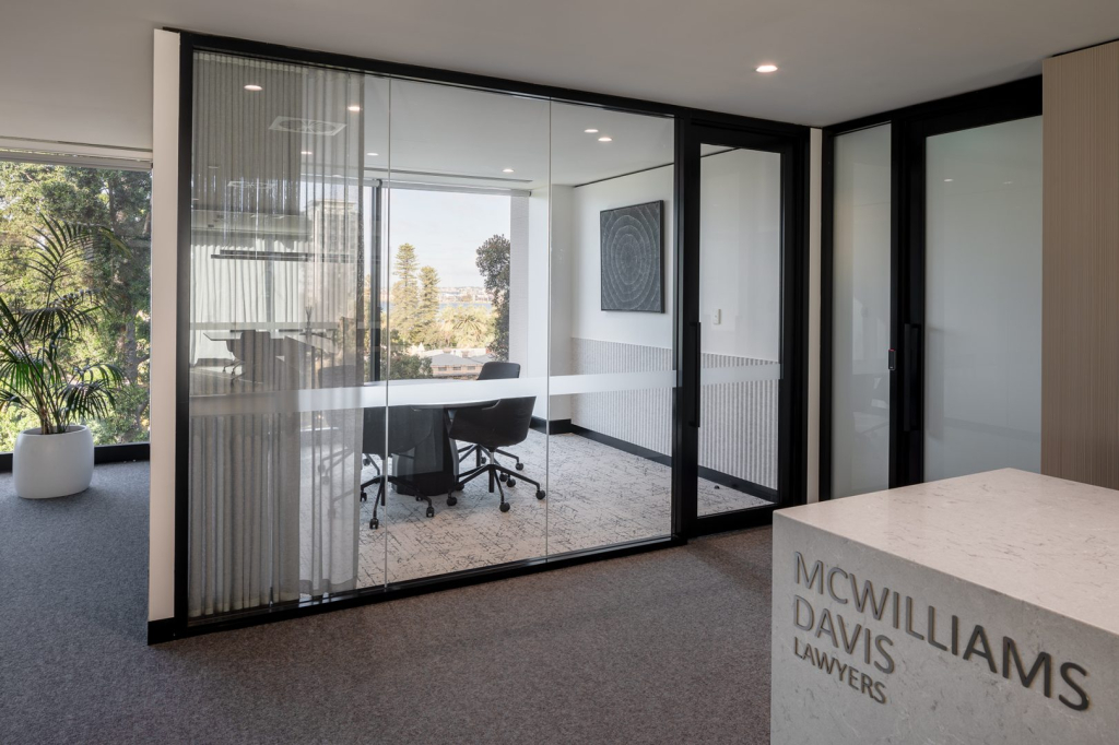 An office fit out meeting room with a beautiful view and stunning natural light