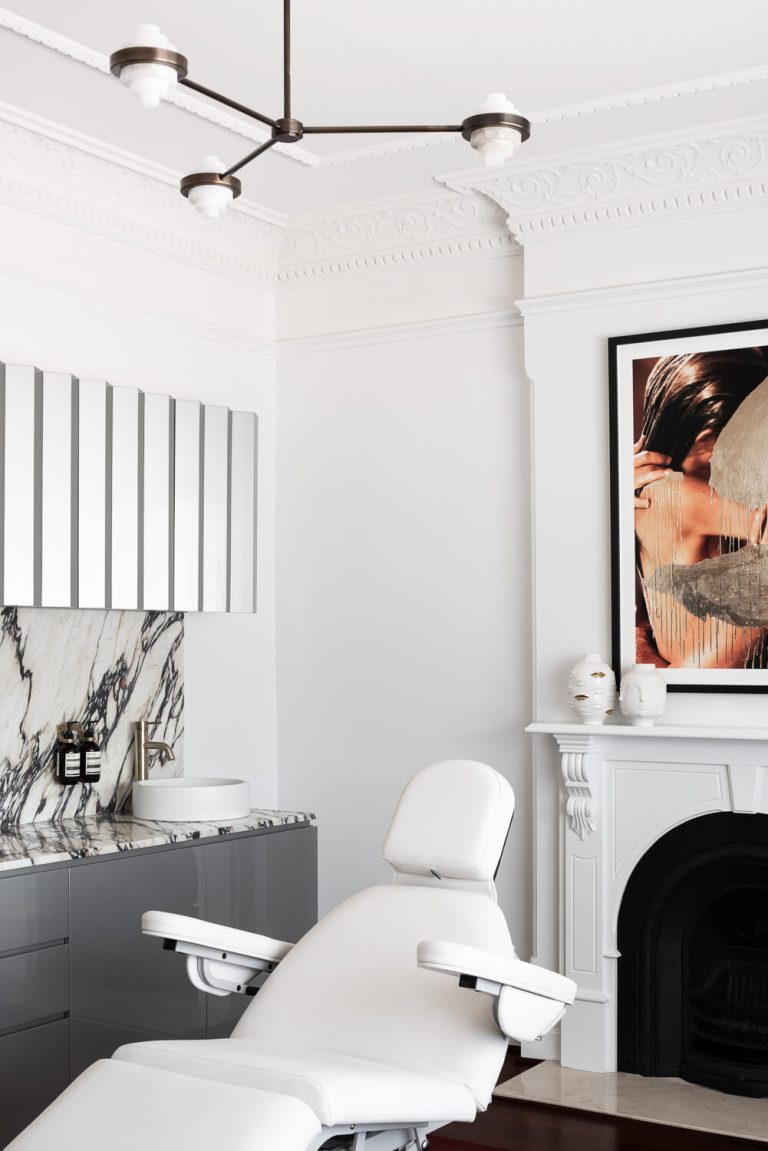 consultation room within a cosmetic clinic interior design.